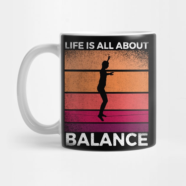 Slackline Balance Vintage Slackliner Gift by Print-Dinner